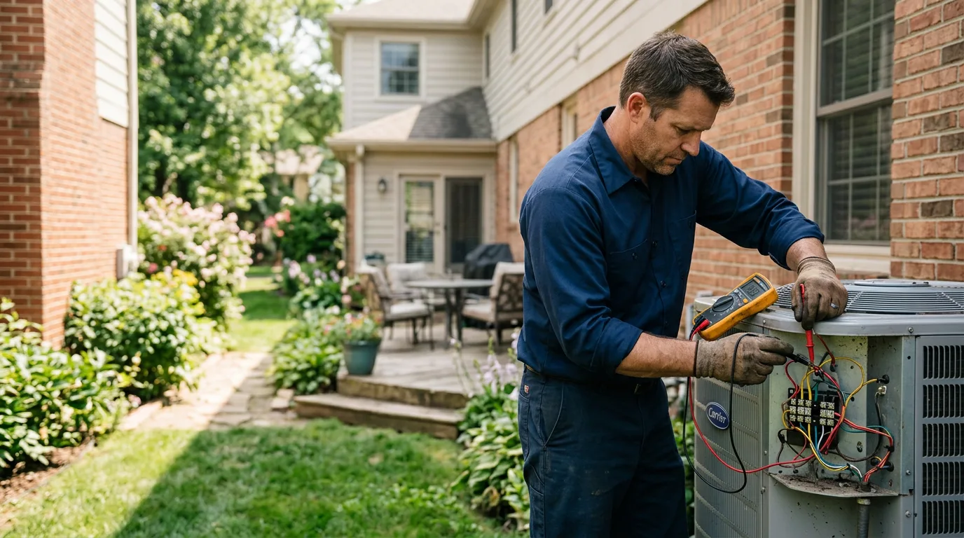 HVAC technician working near Economy, IN